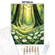 Creative Land Kft Napsütötte margarétás erdő - számfestő készlet – 50×60 cm (Keretre feszítve) kreatív és készségfejlesztő