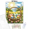 Creative Land Kft Napsütötte tojás kosár - számfestő készlet – 50×60 cm (Keret nélkül)