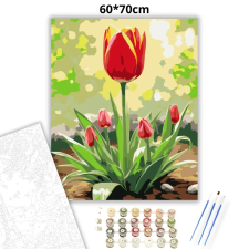 Creative Land Kft Napsütötte tulipán - számfestő készlet – 60×70 cm (Keretre feszítve) kreatív és készségfejlesztő