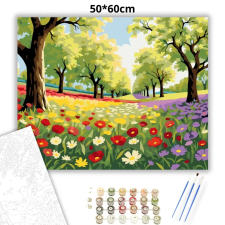 Creative Land Kft Napsütötte vadvirágok - számfestő készlet – 50×60 cm (Keret nélkül) kreatív és készségfejlesztő