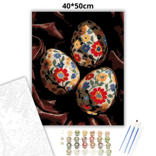 Creative Land Kft Népies hímes tojások - számfestő készlet – 40×50 cm (Keretre feszítve) kreatív és készségfejlesztő