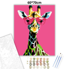 Creative Land Kft Pimasz napszemüveges zsiráf - számfestő készlet – 60×70 cm (Keretre feszítve) kreatív és készségfejlesztő