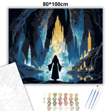 Creative Land Kft Ragyogó kristálybarlang - számfestő készlet – 80×100 cm (Keret nélkül) kreatív és készségfejlesztő