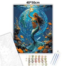Creative Land Kft Sellőfény - számfestő készlet – 40×50 cm (Keretre feszítve) kreatív és készségfejlesztő