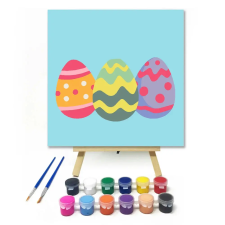 Creative Land Kft Színes tojások - gyerek számfestő készlet – 30×30 cm (Keret nélkül) kreatív és készségfejlesztő
