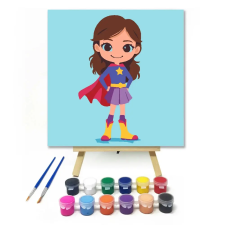 Creative Land Kft Szuperhős csillag - gyerek számfestő készlet – 40×40 cm (Keret nélkül) kreatív és készségfejlesztő