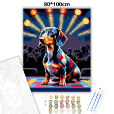 Creative Land Kft Tacsi a sztár - számfestő készlet – 80×100 cm (Keretre feszítve) kreatív és készségfejlesztő