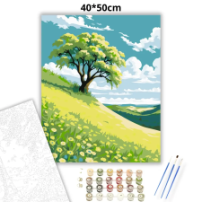 Creative Land Kft Tavaszi domboldal - számfestő készlet – 40×50 cm (Keretre feszítve) kreatív és készségfejlesztő
