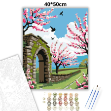 Creative Land Kft Tavaszi mohás boltív - számfestő készlet kreatív és készségfejlesztő