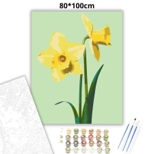 Creative Land Kft Tavaszi nárciszok - számfestő készlet – 80×100 cm (Keret nélkül) kreatív és készségfejlesztő