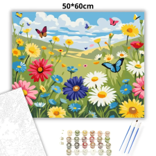 Creative Land Kft Tavaszi pillangók - számfestő készlet – 50×60 cm (Keret nélkül) kreatív és készségfejlesztő