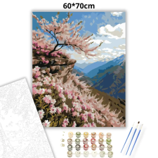 Creative Land Kft Tavaszi sziklapárkány - számfestő készlet – 60×70 cm (Keret nélkül) kreatív és készségfejlesztő