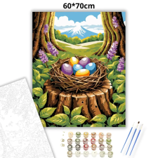 Creative Land Kft Tavaszi színes tojások - számfestő készlet – 60×70 cm (Keret nélkül) kreatív és készségfejlesztő