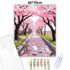 Creative Land Kft Tavaszi sziromeső - számfestő készlet – 60×70 cm (Keretre feszítve) kreatív és készségfejlesztő
