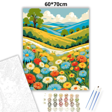 Creative Land Kft Üde virágmező - számfestő készlet – 60×70 cm (Keret nélkül) kreatív és készségfejlesztő
