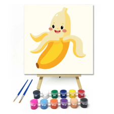 Creative Land Kft Vidám banán - gyerek számfestő készlet – 40×40 cm (Keret nélkül) kreatív és készségfejlesztő