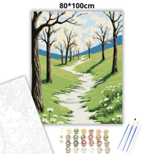 Creative Land Kft Virágzó gyümölcsfák - számfestő készlet – 80×100 cm (Keretre feszítve) kreatív és készségfejlesztő