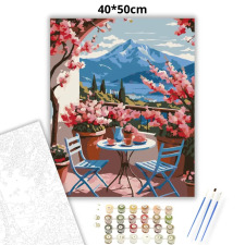 Creative Land Kft Virágzó terasz nyugalma - számfestő készlet kreatív és készségfejlesztő