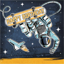 Creative Party Születésnapi szalvéta - Űrhajós party kellék