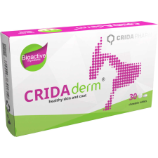 Crida Pharm CRIDAderm rágótabletta kutyáknak és macskáknak (30 tabletta) vitamin, táplálékkiegészítő kutyáknak
