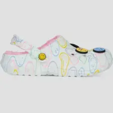 CROCS Klumpák Smiley Classic Lined Clog Fehér 46 / 47 női papucs