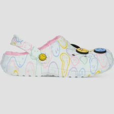 CROCS Klumpák Smiley Classic Lined Clog Fehér 48 / 49 női papucs