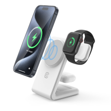 Crong Magspot Pivot Vezeték Nélküli Töltő - Fehér (15W) (CRG-MSPS-WHT) mobiltelefon kellék