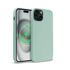 Crong színes mágneses burkolat - iPhone 15 MagSafe menta tok (CRGCOLRMIP1561LGRN) tok és táska