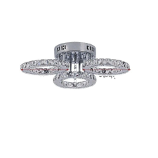  Crystal Chandelier Lámpa, 3 gyűrű, csiszolt króm kivitel, 3 gyűrű, Hidegfehér világítás