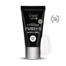 Crystal Nails CN - HEMA FREE - XTREME FUSION ACRYLGEL - NATURAL WHITE - 30G műköröm zselé