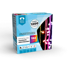 Crystalline toldható LED fényfüggöny, 0,9x2m, 192 db MULTI LED, átlátszó kábel karácsonyfa izzósor