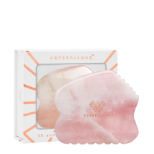 CRYSTALLOVE Rose Quartz Contour Gua Sha Arcmasszírozó Lemez bőrápoló eszköz