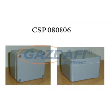 Csatári Plast CSATÁRI PLAST CSP080806 poliészter doboz, üres, 80x80x60mm, IP 65 fekete, halogénmentes villanyszerelés