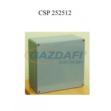 Csatári Plast CSATÁRI PLAST CSP252512 poliészter doboz, üres, 250x250x120mm, IP 65 fekete, halogénmentes villanyszerelés