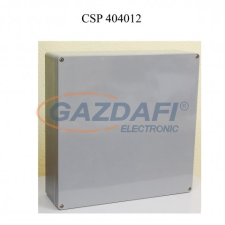 Csatári Plast CSATÁRI PLAST CSP404012 poliészter doboz, üres, 400x405x120mm, IP 65 fekete, halogénmentes villanyszerelés