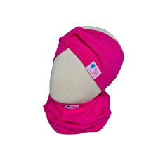  Csavart fejpánt, egyszínű, fuchsia babasapka, sál