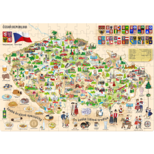 Csehország térkép puzzle, 160 darabos puzzle, kirakós