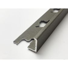  Csempeélvédő Alu L 8mm 2,5fm Antracit Fényes élvédő, sín, szegélyelem