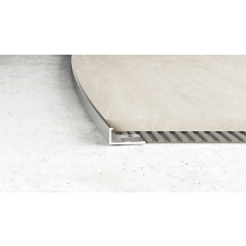  Csempeélvédő Alu L Hajlított 10mm 2,5m Natur élvédő, sín, szegélyelem