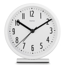Csendes analóg ébresztőóra elegáns fehér számlappal ébresztőóra