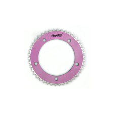 CSEPEL single speed első lánckerék 48T, 130 mm, 1s (1/8"), alumínium, rózsaszín kerékpár hajtómű