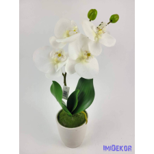  Cserepes gumi orchidea 39 cm - Fehér dekoráció