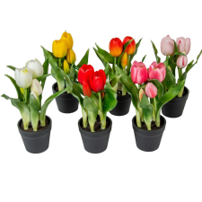  Cserepes tulipán gumi 5v. mix M22cm 12db/# dekorációs kellék