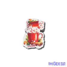  Csésze forma 5db/csomag 6,7x6,3cm - Piros dekorációs kellék