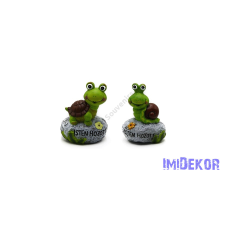  Csiga figura kövön ISTEN HOZOTT felirattal 13,8x8,5x17,6 cm dekorációs kellék