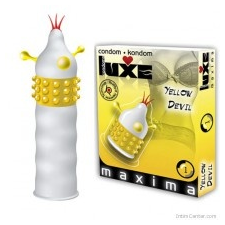  Csiklóizgatós kondom, Luxe Maxima Yellow, 1 db óvszer
