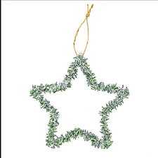  Csillag alakú koszorú, mérete: 21x21 cm dekorációs kellék