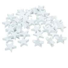  Csillag fa fehér 2cm 40db-os dekorációs kellék