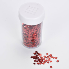 Csillag flitter piros 30ml dekorációs kellék