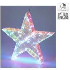  Csillag irizidáló 50 LED-es elemes időzítős M40cm dekorációs kellék